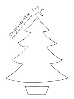 Free Christmas Tree Stencils and Plenty of Christmas Crafts
