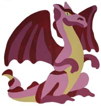 Bad Pink Dragon from www.all-about-stencils.com