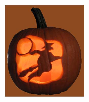 Witch Carved Pumpkin from www.all-about-stencils.com