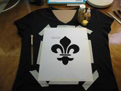 Stenciling a T-Shirt from www.all-about-stencils.com
