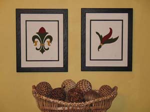 Fleur de lis Stencils Framed Prints by www.all-about-stencils.com