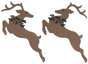 Flying Reindeer Stencils from www.all-about-stencils.com