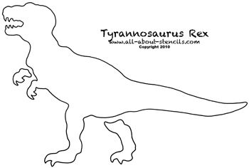 Dinosaur T Rex Stencil from www.all-about-stencils.com