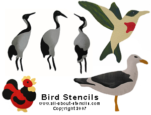 Bird Stencils from www.all-about-stencils.com