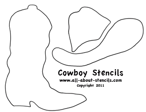 Cowboy Stencils from www.all-about-stencils.com