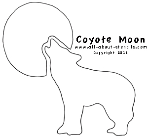 Coyote Moon Stencil from All-About-Stencils.com