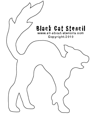 Black Cat Stencil from all-about-stencils.com