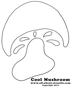 Mushroom Stencil from www.all-about-stencils.com