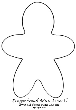 Gingerbread Man Stencil from www.all-about-stencils.com