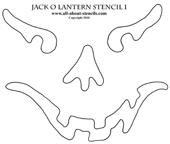 Jack-O-Lantern Stencil from www.all-about-stencils.com