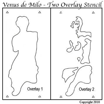 Venus de Milo 2 Layer Stencil from all-about-stencils.com