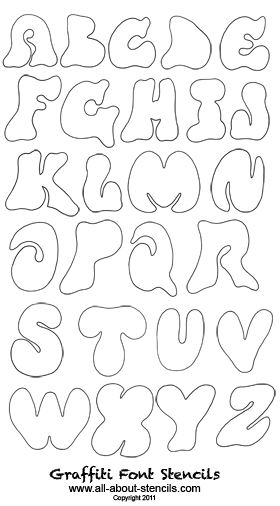 Graffiti Fonts Stencil Patterns Free and Printable for Graffiti Stenciling  Art