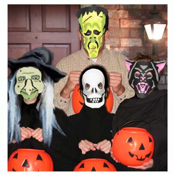 Stenciled Halloween Masks from www.all-about-stencils.com