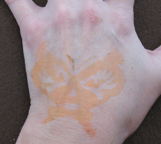 Henna Hand Stencil Tattoo
