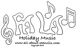 Christmas Music Stencil from www.all-about-stencils.com