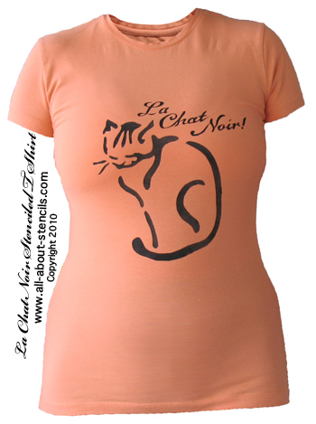 Cat Stencil T Shirt Project Ideas