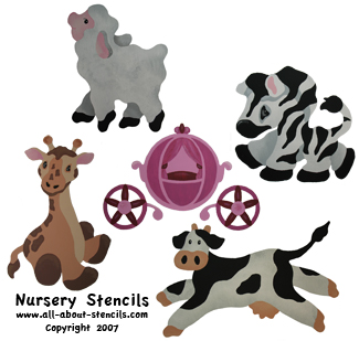 Nursery Stencils from www.all-about-stencils.com