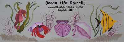 Ocean Life Stencils from www.all-about-stencils.com