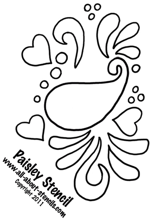 Paisley Stencil from all-about-stencils.com