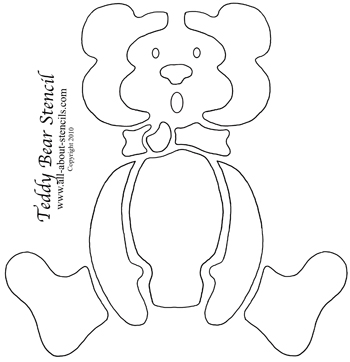 Teddy Bear Stencil from www.all-about-stencils.com