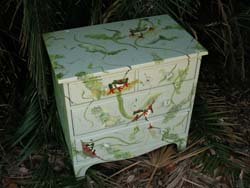 Stenciled Frog Dresser Project from www.all-about-stencils.com