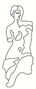 Venus de Milo Sketch for Stencil from all-about-stencils.com