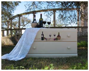 Stenciled Wine and Spirits Dresser from www.all-about-stencils.com