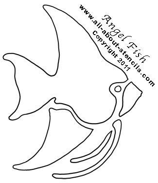 Angel Fish Stencil from www.all-about-stencils.com