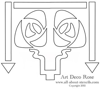 Art Deco Rose Stencil from All-About-Stencils.com