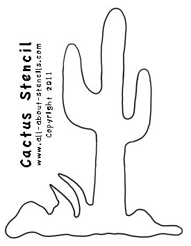 Cactus Stencil from All-About-Stencils.com