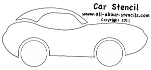 Car Stencil from www.all-about-stencils.com