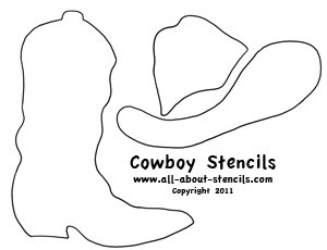 Cowboy Stencils from www.all-about-stencils.com