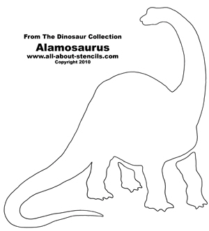 Dinosaur Alamosaurus Stencil from www.all-about-stencils.com