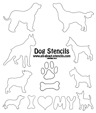 Dog Stencils from all-about-stencils.com