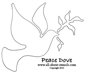 Christmas Peace Dove Stencil from www.all-about-stencils.com
