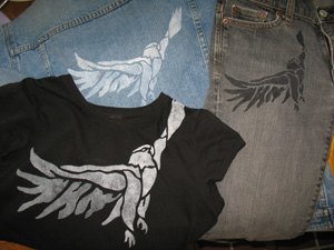 Eagle Stenciled Clothes from www.all-about-stencils.com