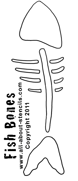 Fish Bones Stencil from www.all-about-stencils.com