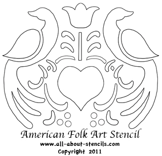 Folk Art Stencil from www.all-about-stencils.com