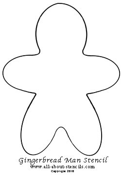 Gingerbread Man Stencil from www.all-about-stencils.com