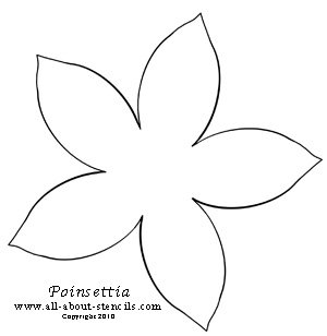 Poinsettia Stencil from www.all-about-stencils.com