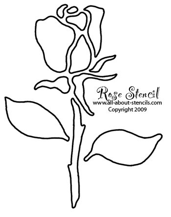 Rosebud Stencil from www.all-about-stencils.com