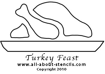 Cooked Turkey Stencil from www.all-about-stencil.com