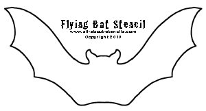 Flying Bat Stencil from www.all-about-stencils.com
