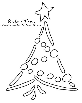 Retro Tree Stencil from www.all-about-stencils.com