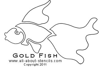 Gold Fish Stencil from www.all-about-stencils.com
