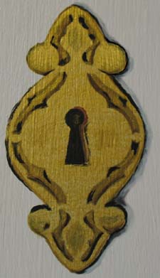 Trompe L'oeil Key Bow Stencil from www.all-about-stencils.com