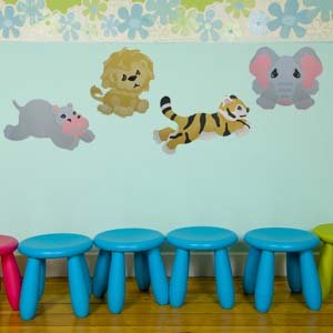 Stenciled Wall for a Nursery from www.all-about-stencils.com