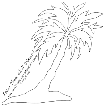 Palm Tree Stencil from www.all-about-stencils.com