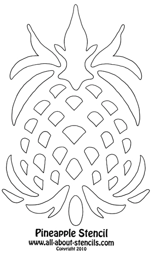 Pineapple Stencil from www.all-about-stencils.com