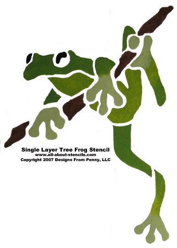 Single Layer Frog from www.all-about-stencils.com